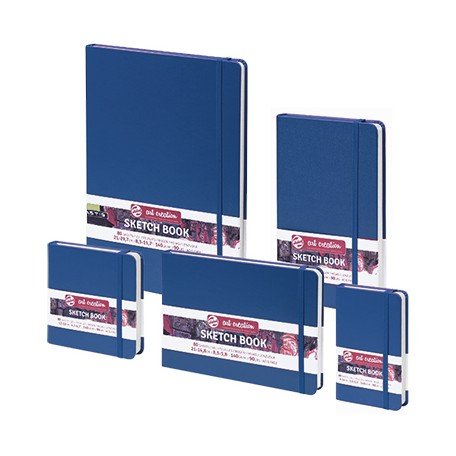 Royal Talens – Skicák bez linek, pevná vazba, modrý | 80 g | různé velikosti Royal Talens