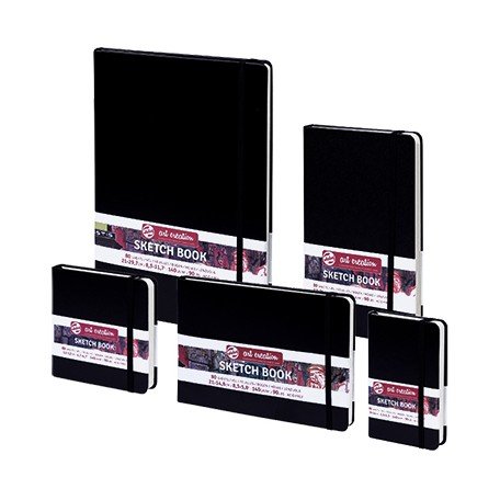 Royal Talens – Skicák bez linek, pevná vazba, černý | 80 g | různé velikosti Royal Talens