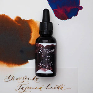 Krasoinkoust – Divoženka, hnědý, 30 ml | na kaligrafii i akvarel Krasopiska