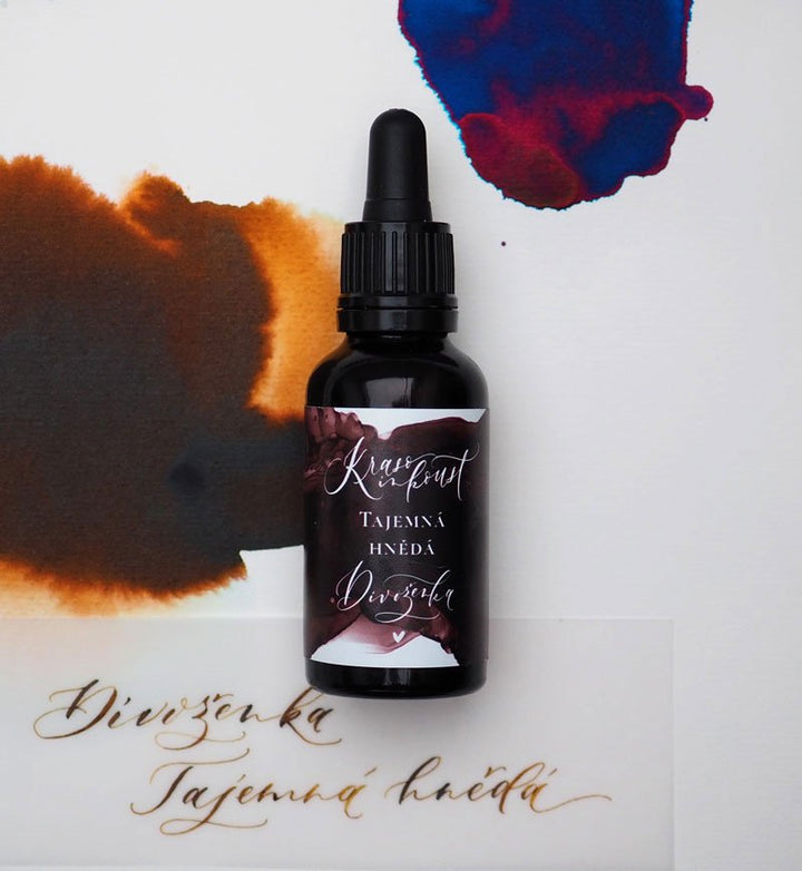 Krasoinkoust – Divoženka, hnědý, 30 ml | na kaligrafii i akvarel Krasopiska