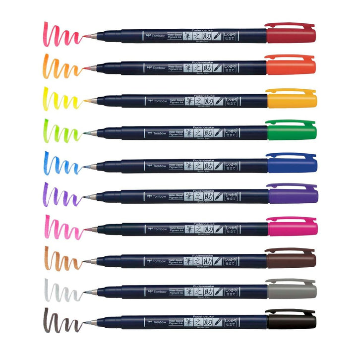 Tombow Fudenosuke COLOUR | sada 6 kusů Sady