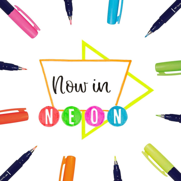 Tombow - Fudenosuke – NEON | sada 6 kusů Tombow