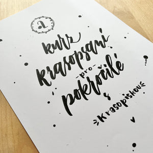 Krasopsaní brushpenem – Skripta 3 | pro pokročilé Krasopiska