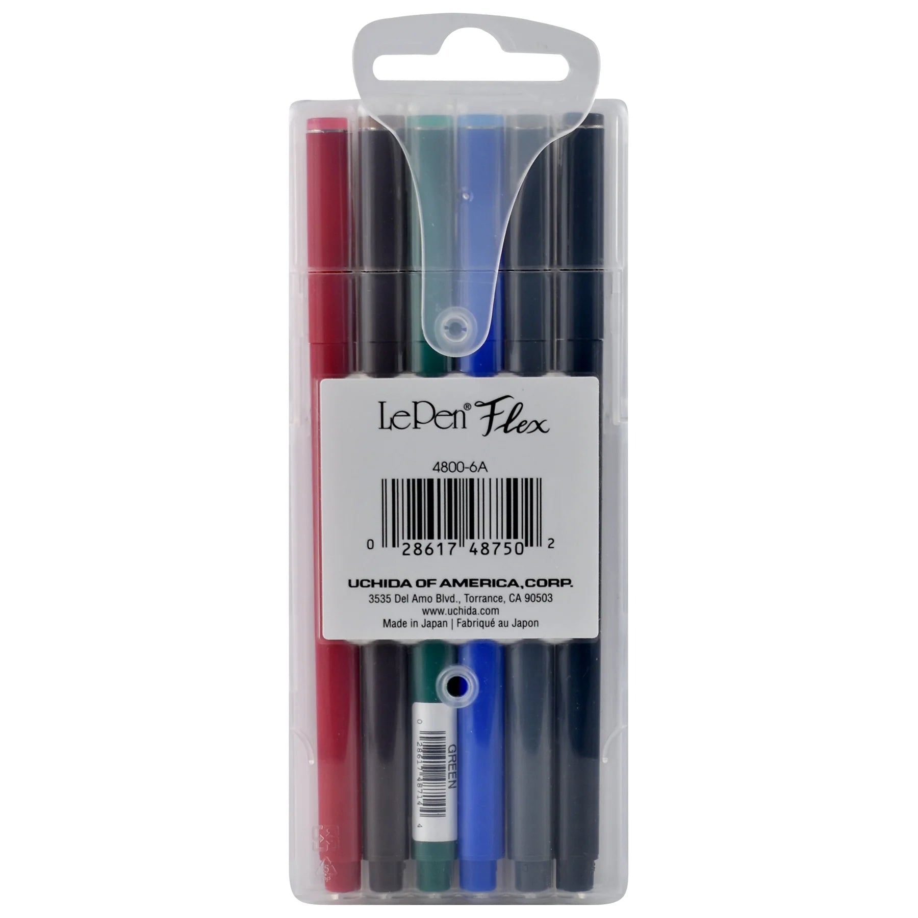 Marvy Uchida – Le Pen Flex brush pen, sada 6 barev, Primary Marvy
