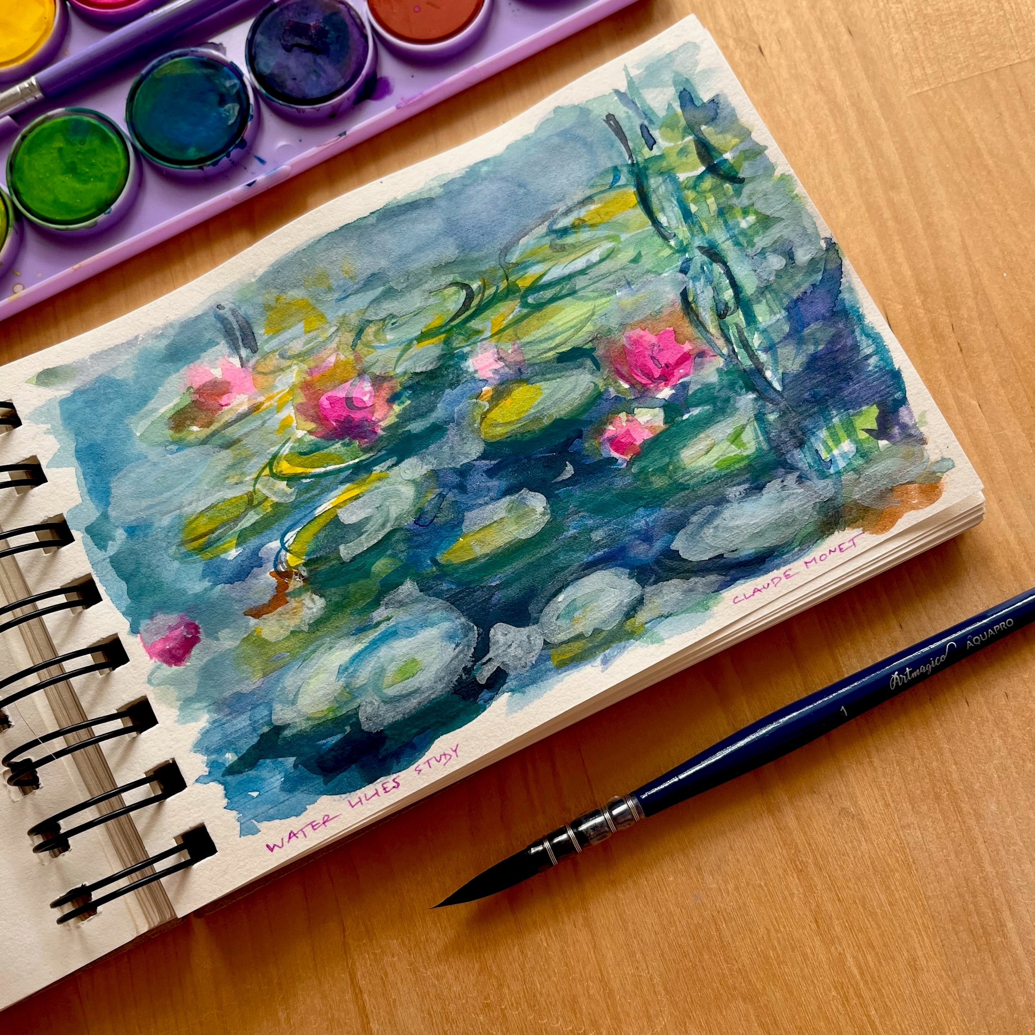 Artmagico – Sada akvarelových barev, 12 ks, včetně štětce ArtMagico