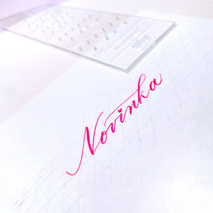 Kaligrafické pravítko na brush lettering, 3–7 mm Ely
