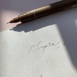 Liner UNI PIN - 0,1 mm, Sepia Uni-pin