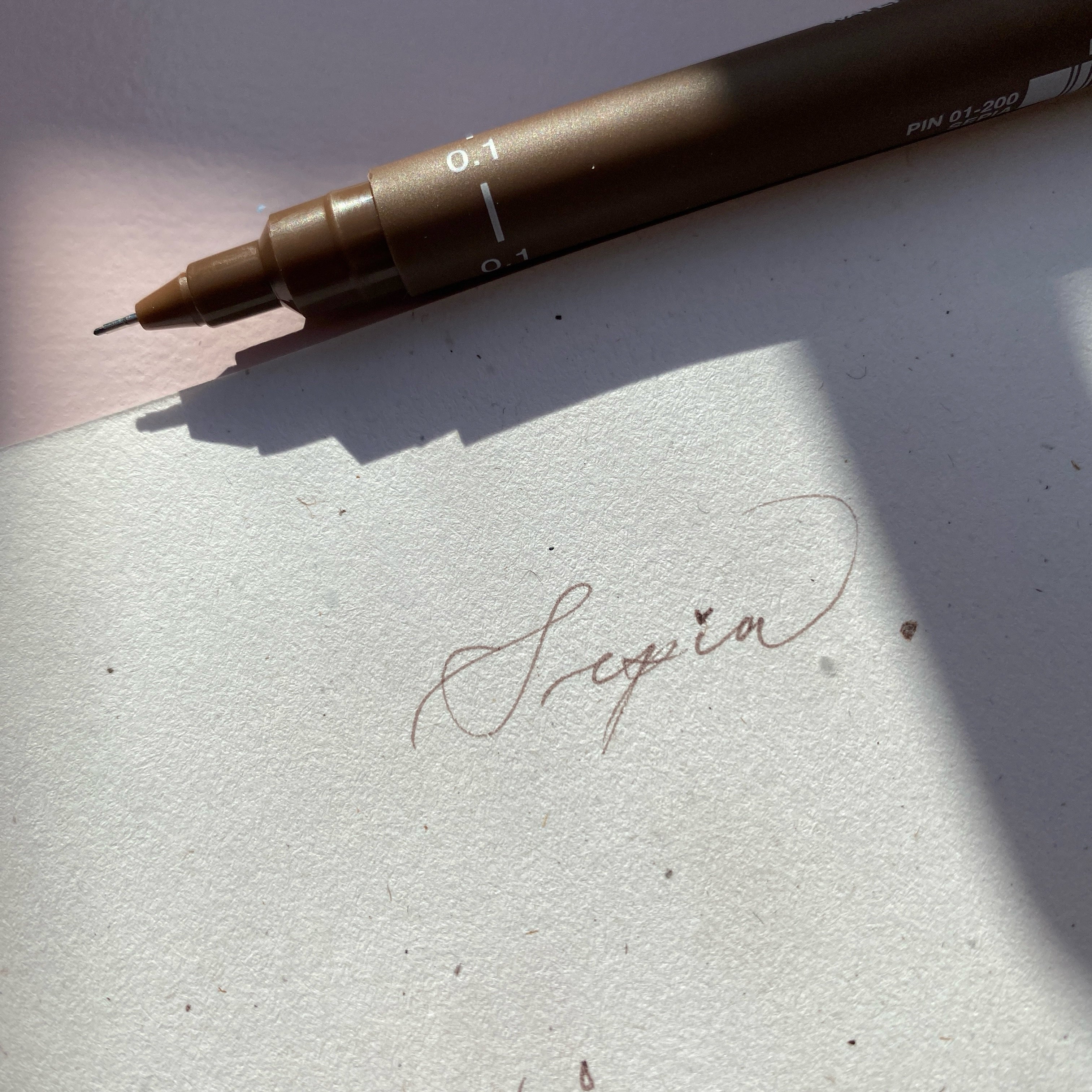 Liner UNI PIN - 0,1 mm, Sepia Uni-pin