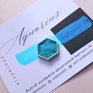Akvarelová barva Aurora č. 36 – Aquarius (Metalická) Ely