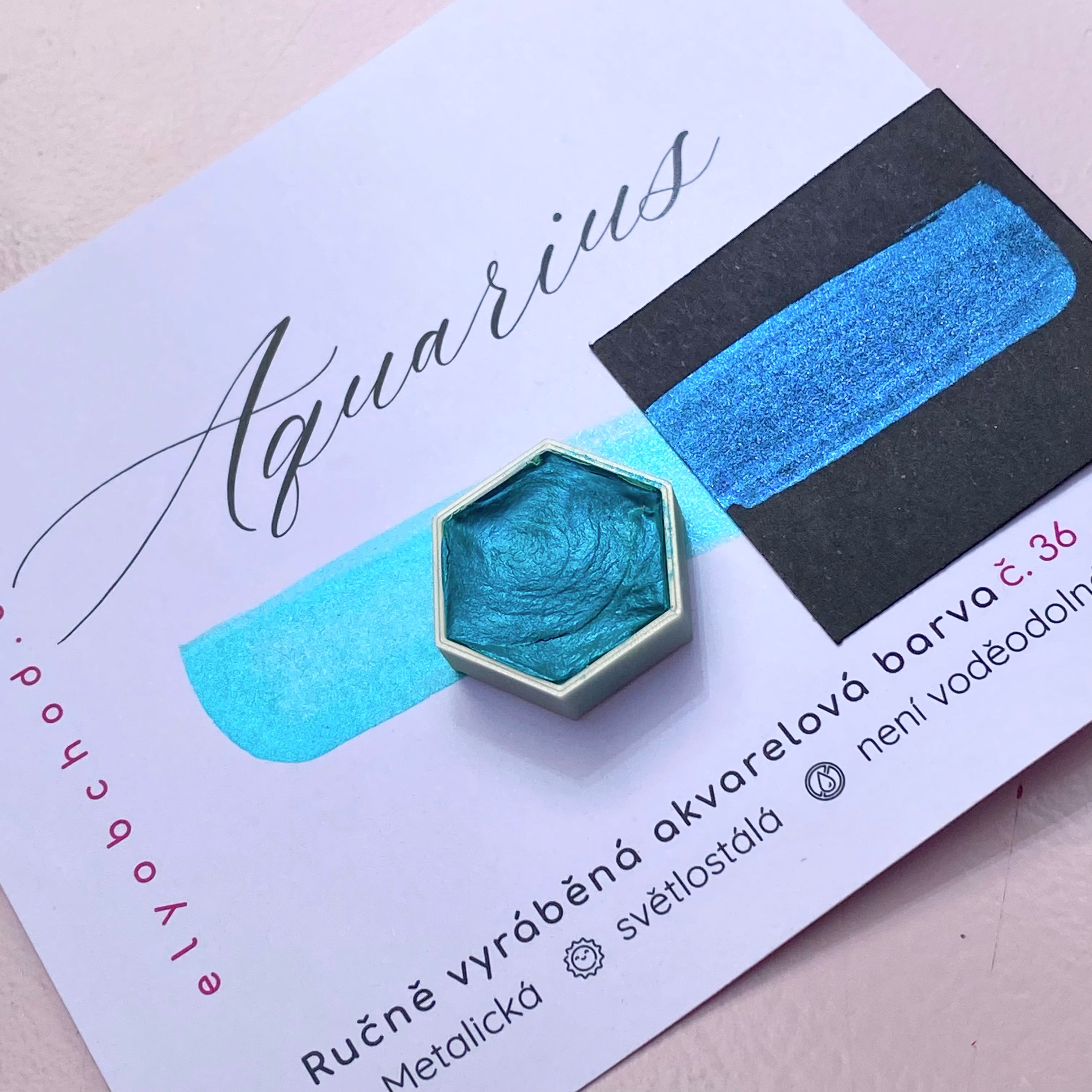 Akvarelová barva Aurora č. 36 – Aquarius (Metalická) Ely