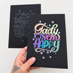 Vybarvi si lettering – černé omalovánky A5, 2 ks @girl_with_marker