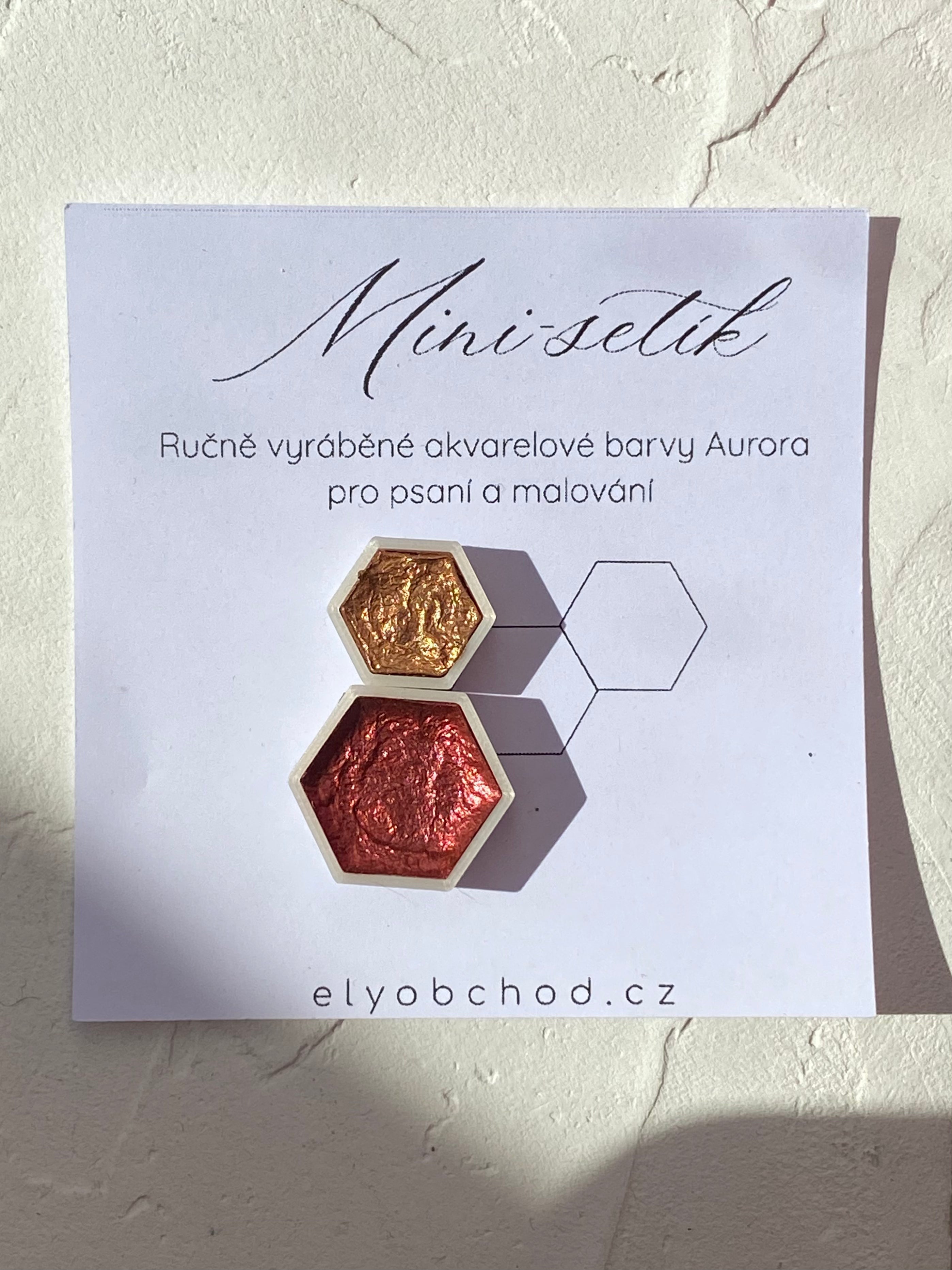 Ručně vyráběné akvarelové barvy Aurora – Mini-setík XS+S Ely