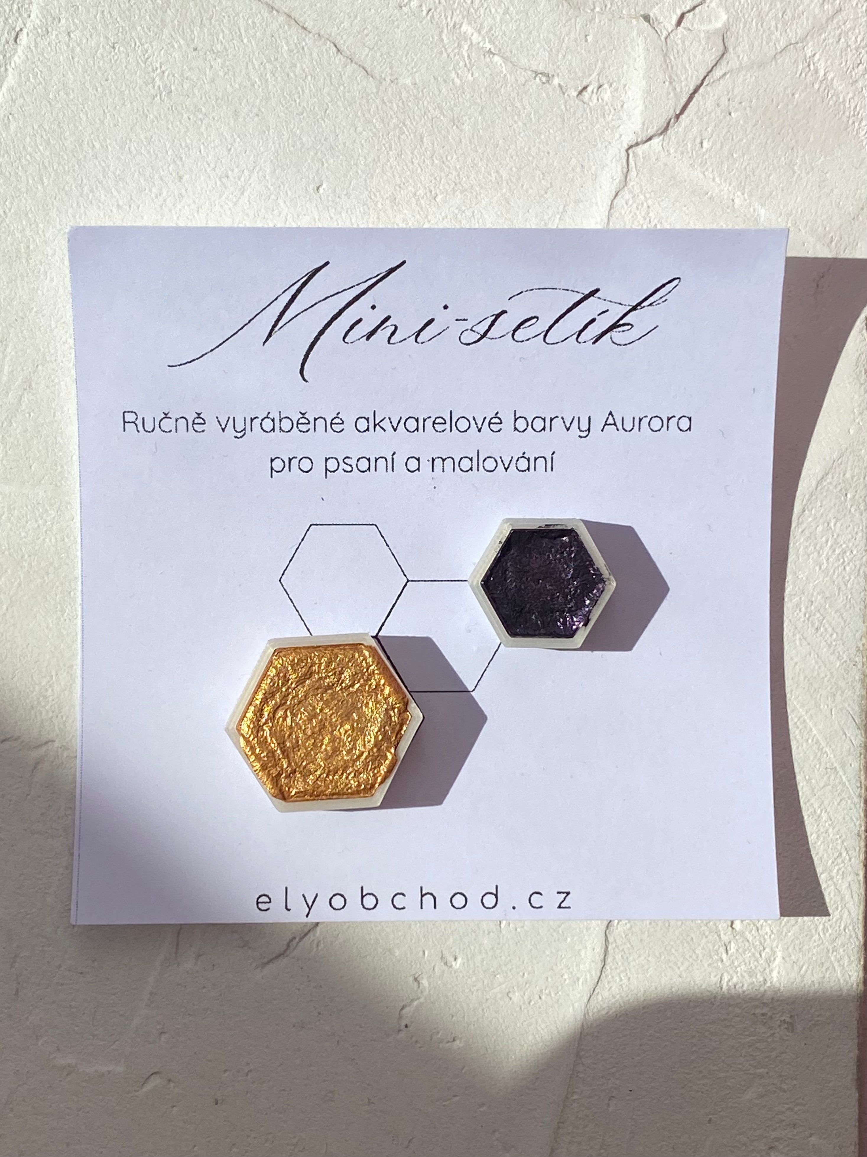 Ručně vyráběné akvarelové barvy Aurora – Mini-setík XS+S Ely