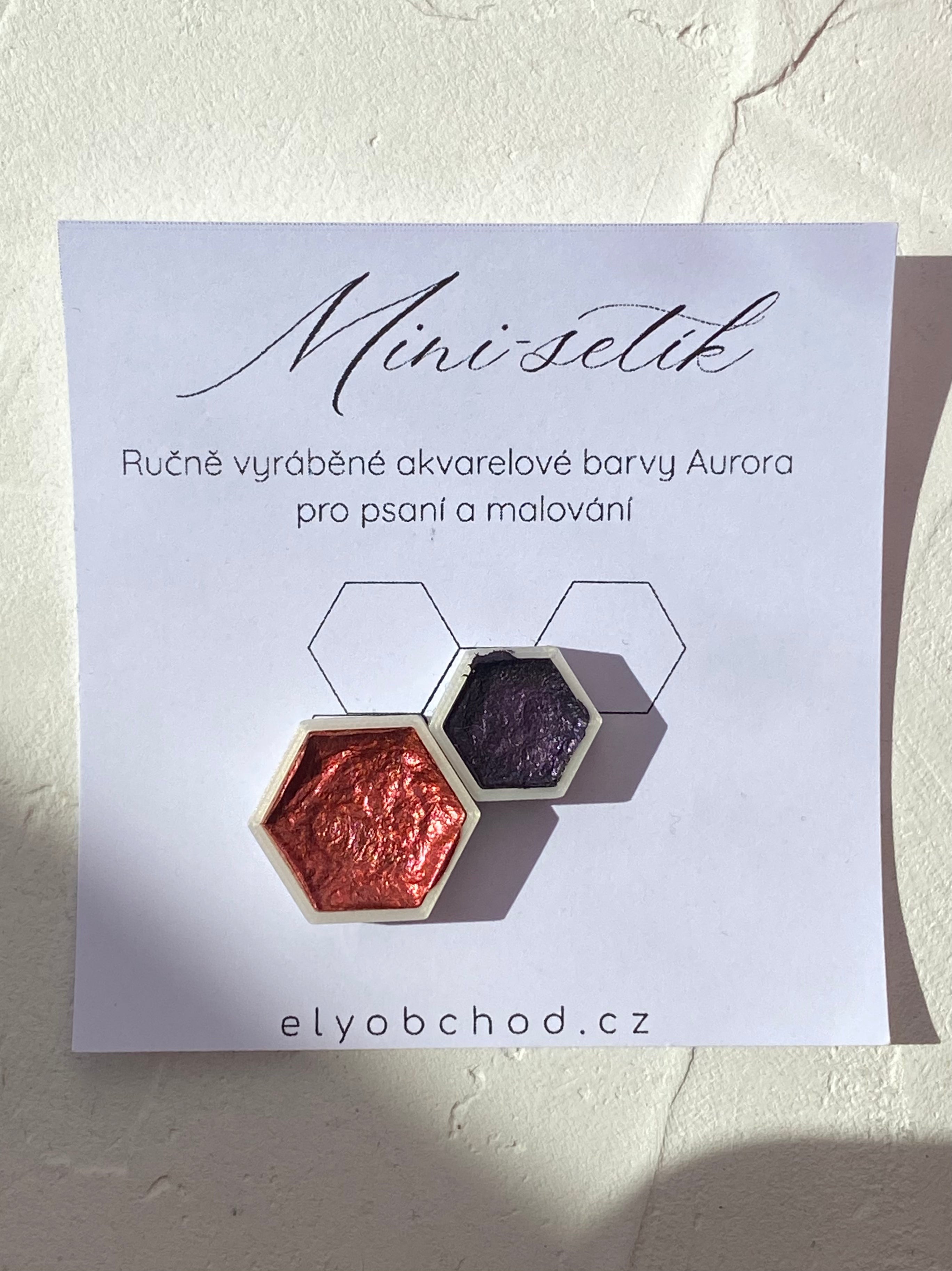 Ručně vyráběné akvarelové barvy Aurora – Mini-setík XS+S Ely