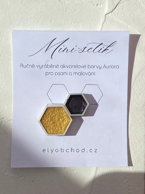 Ručně vyráběné akvarelové barvy Aurora – Mini-setík XS+S Ely