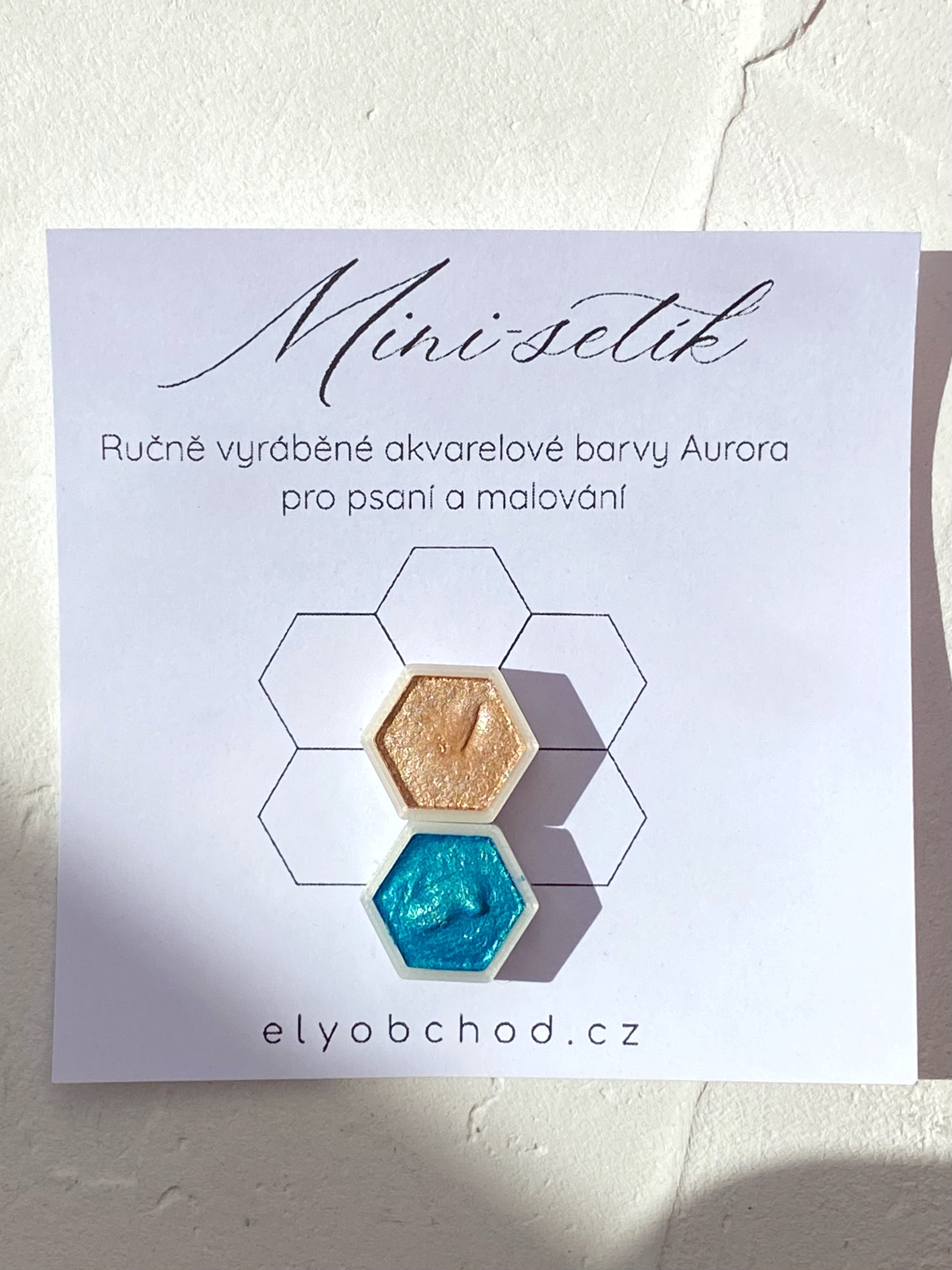 Ručně vyráběné akvarelové barvy Aurora – Mini-setík 2x XS Ely