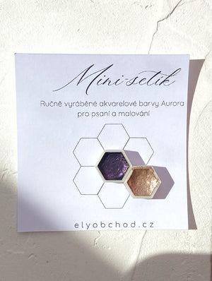 Ručně vyráběné akvarelové barvy Aurora – Mini-setík 2x XS Ely