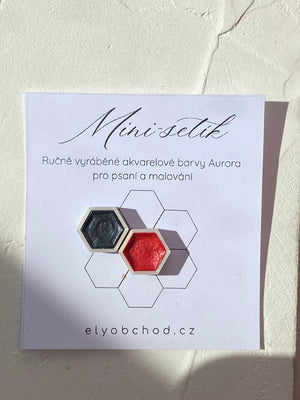 Ručně vyráběné akvarelové barvy Aurora – Mini-setík 2x XS Ely