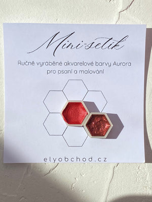 Ručně vyráběné akvarelové barvy Aurora – Mini-setík 2x XS Ely