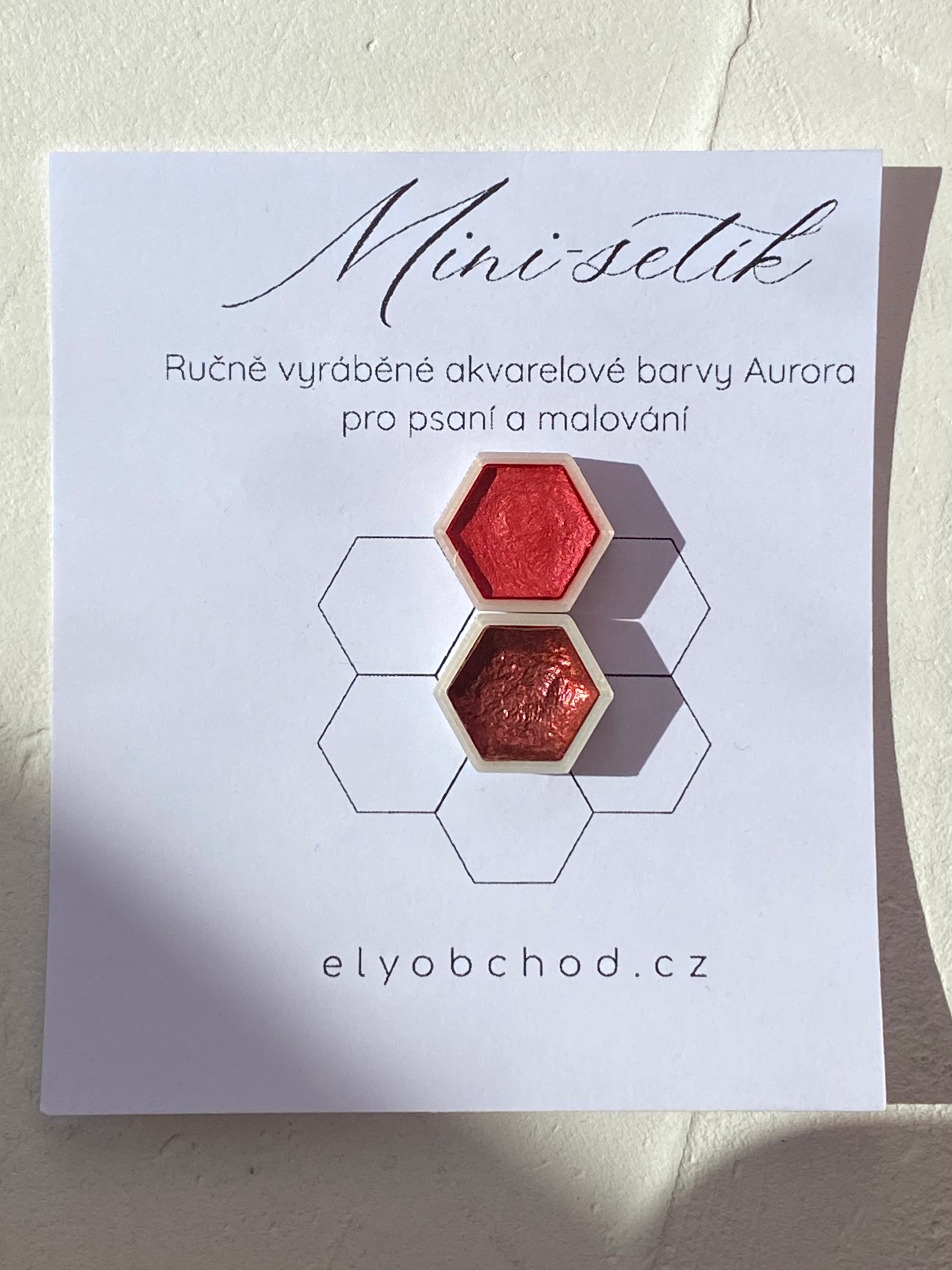 Ručně vyráběné akvarelové barvy Aurora – Mini-setík 2x XS Ely