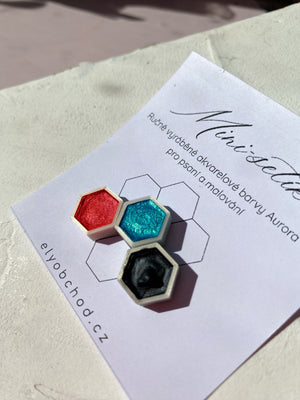 Ručně vyráběné akvarelové barvy Aurora – Mini-setík 3x XS Ely