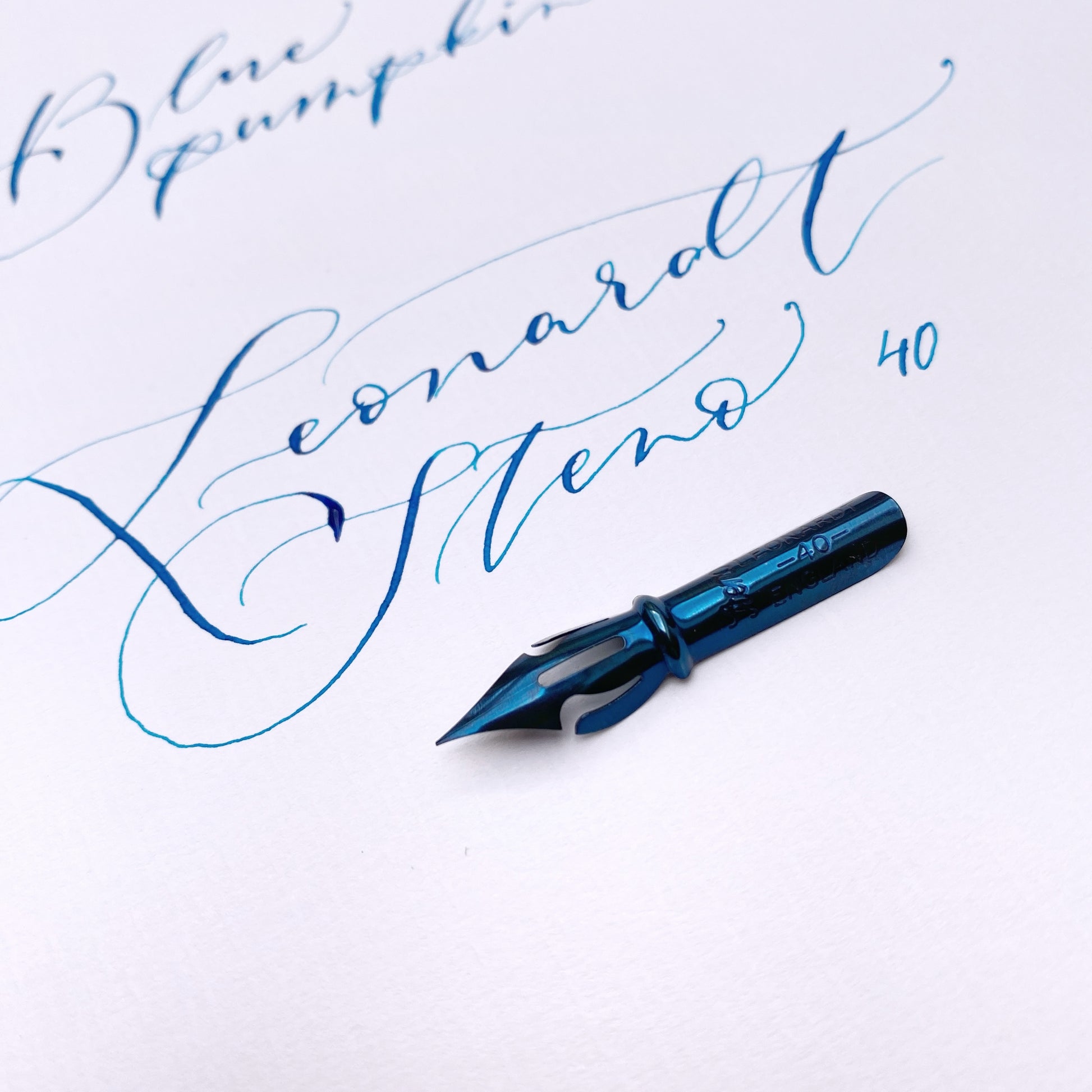 Kaligrafické perko – Leonardt Steno "Blue pumpkin" Kaligrafické perko Manuscript