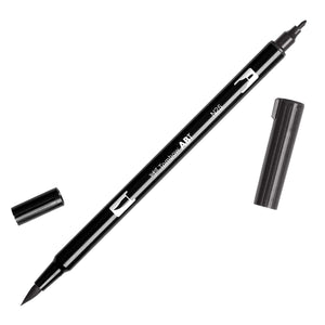 Oboustranný štětcový fix ABT Dual Brush Pen - černé, šedé a transparentní odstíny Tombow