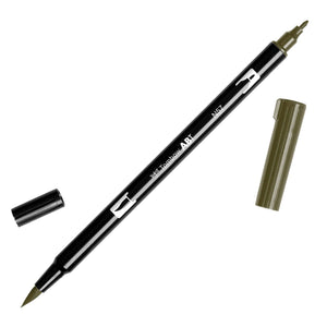 Oboustranný štětcový fix ABT Dual Brush Pen - černé, šedé a transparentní odstíny Tombow