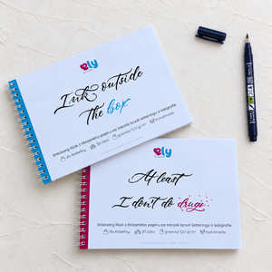 Blok na trénink brush letteringu A5 – 35 listů