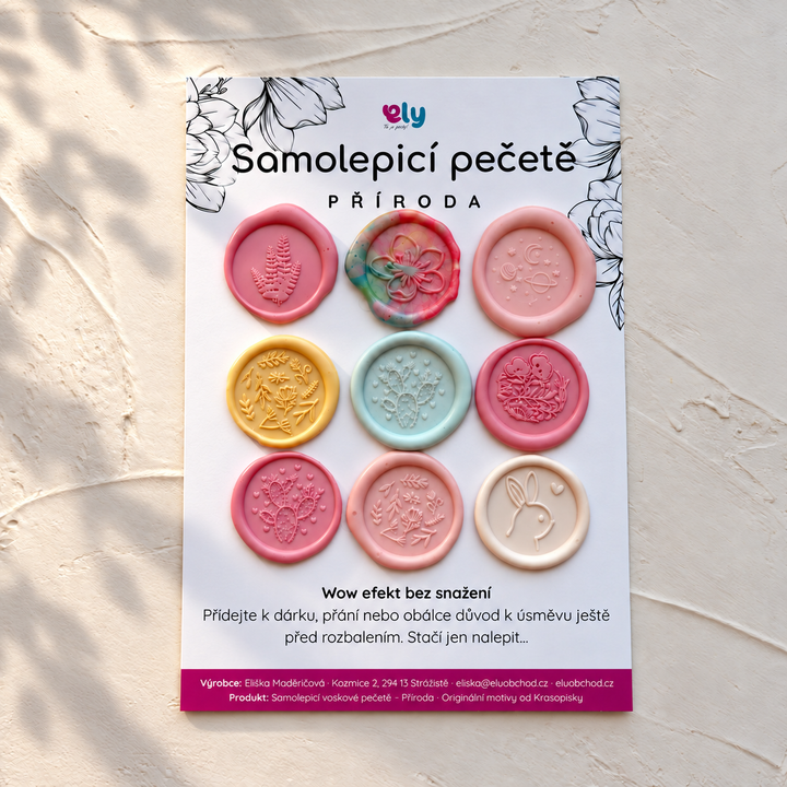 Samolepicí pečetě – Příroda, 9 ks