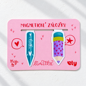 Magnetické záložky – perko a tužka, 2 ks | Ely × Míša by Red @misabyred