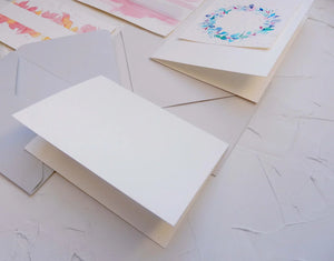 Prázdné přáníčko 12,5 x 12,5 cm - Akvarelový papír I, 300 g/m² Ely