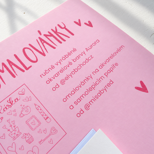 AkvareLOVE – omalovánky a samolepky s barvami Aurora | Ely × Míša by Red @misabyred