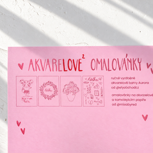 AkvareLOVE² – omalovánky a samolepky s barvami Aurora | Ely × Míša by Red @misabyred