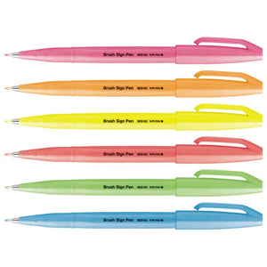 Pentel – Brush Sign Pen | Fluorescent Pentel