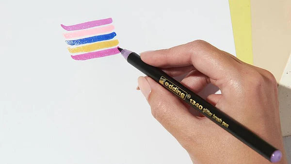 Edding 1340 glitter - Třpytivé brush peny, sada 10 ks Edding