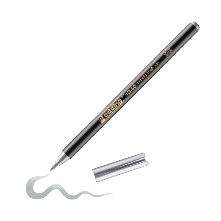 Edding 1340 - Sada metalických brush penů, 4 ks Edding