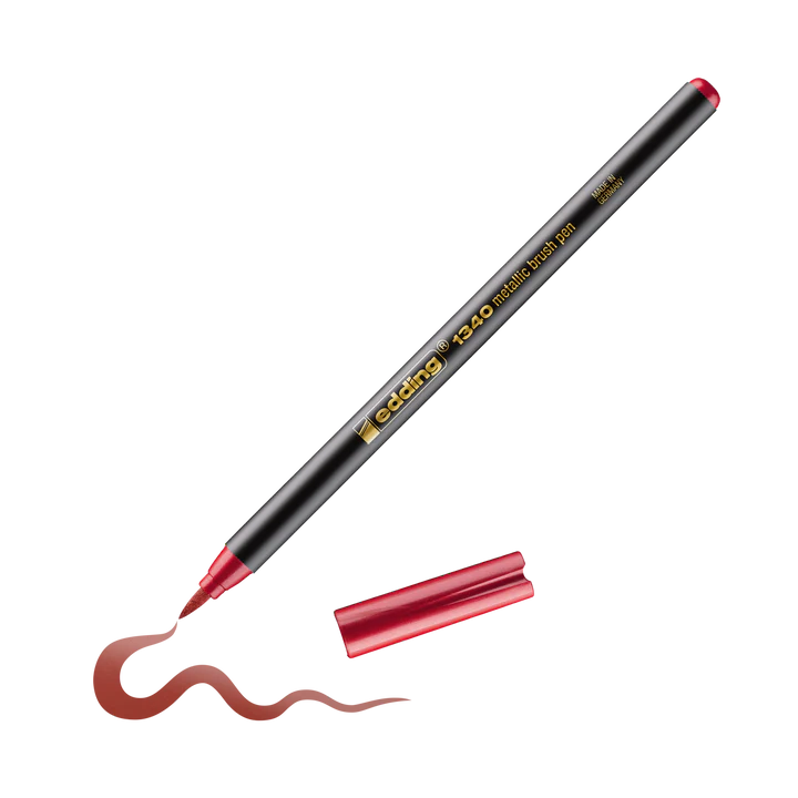 Edding 1340 - Sada metalických brush penů, 4 ks Edding