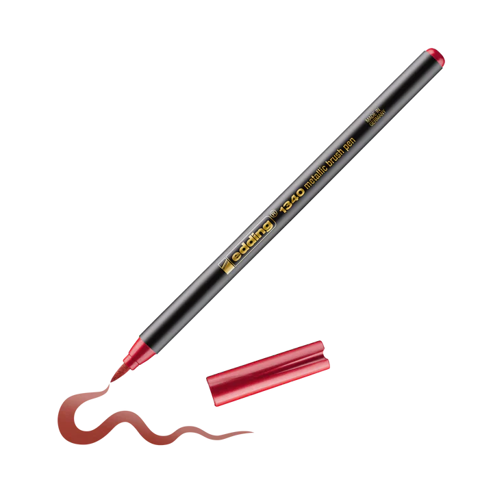 Edding 1340 - Sada metalických brush penů, 6 ks Edding