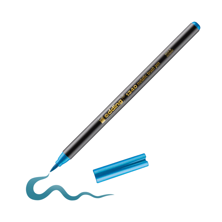Edding 1340 - Sada metalických brush penů, 6 ks Edding