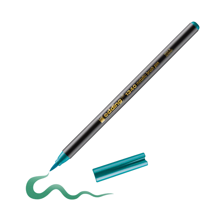 Edding 1340 - Sada metalických brush penů, 4 ks Edding