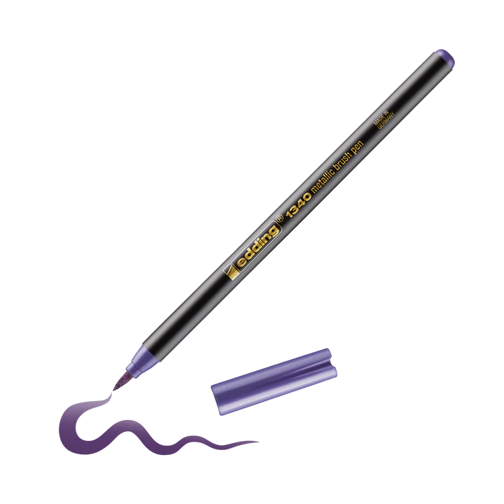 Edding 1340 - Sada metalických brush penů, 6 ks Edding
