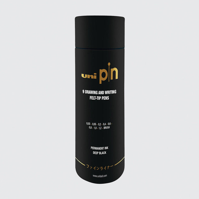 UNI PIN - dárková sada linerů, 9 ks, černá Uni-pin