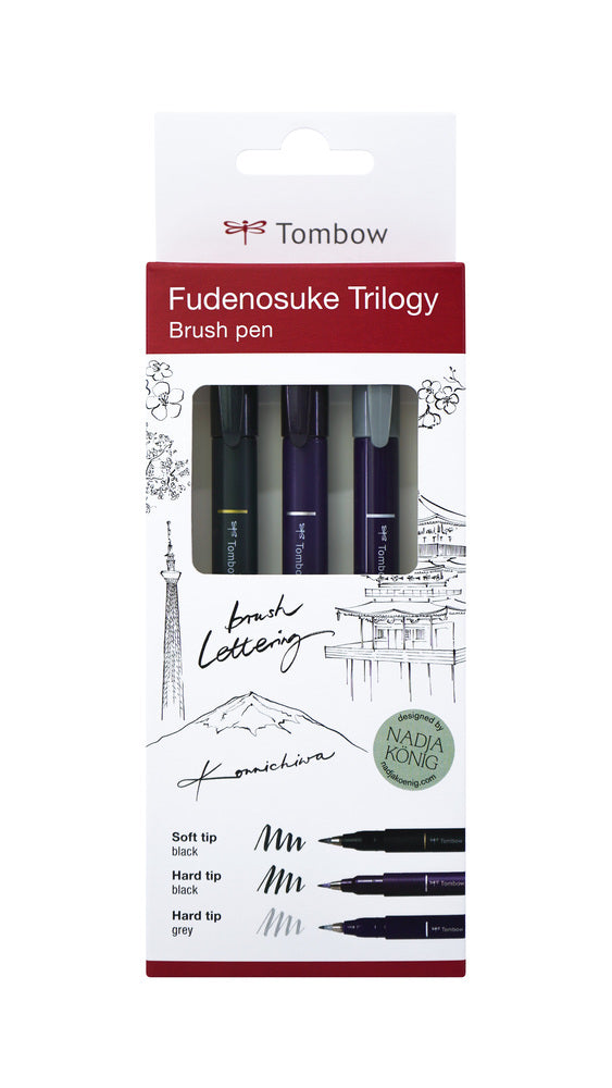 Tombow - Fudenosuke – sada Trilogy | 3 kusy Tombow