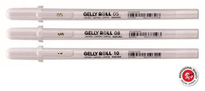 Sakura, Gelové pero Gelly Roll Glaze 3D sada 3ks, bílá Sakura