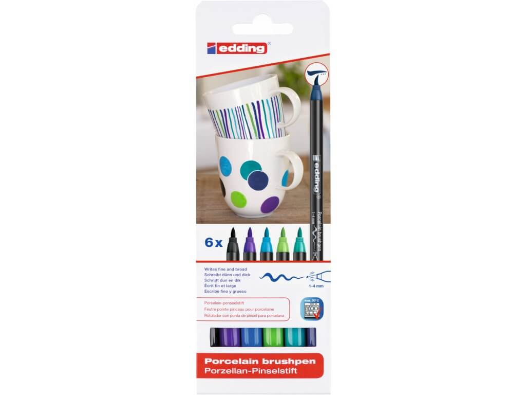 Edding 4200 - Vypalovací brush pen na porcelán Edding