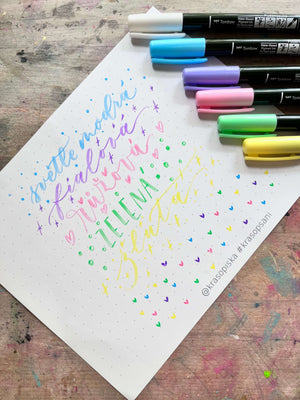 Tombow – Fudenosuke Pastel | malý brush pen Tombow