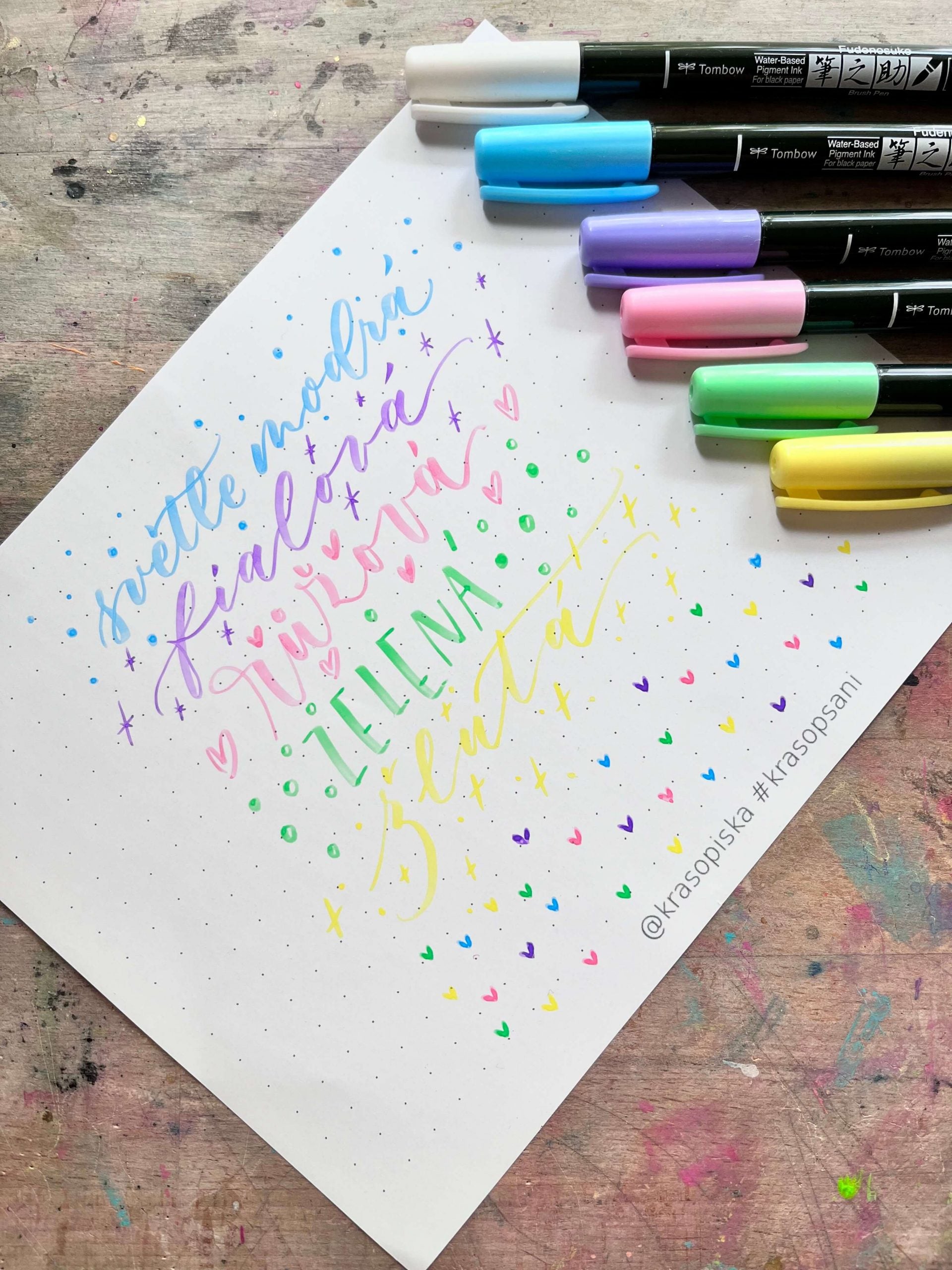 Tombow – Fudenosuke Pastel | malý brush pen Tombow