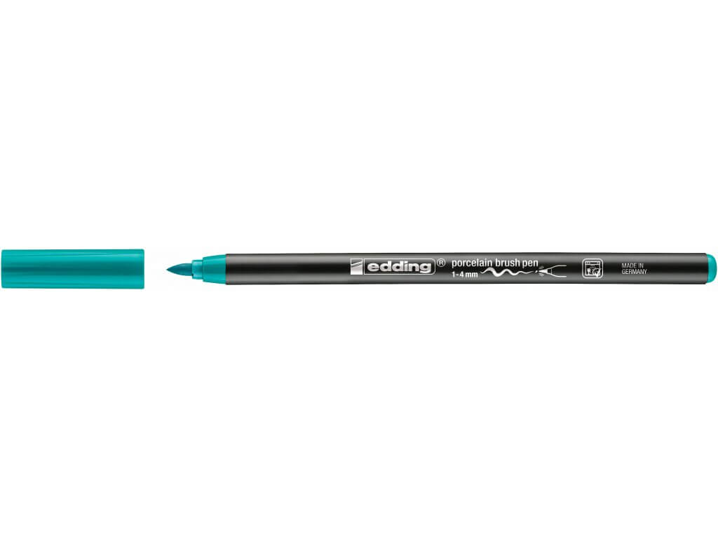 Edding 4200 - Vypalovací brush pen na porcelán, sada 6 ks, teplé tóny Edding
