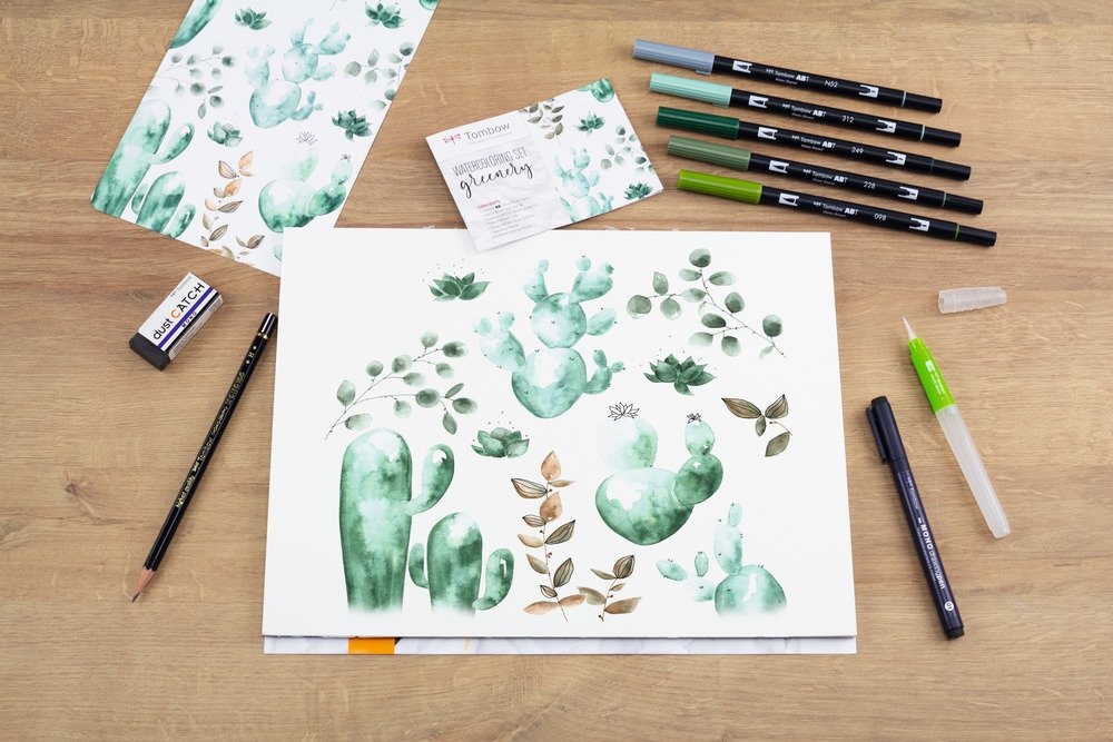 Tombow Akvarelová sada Greenery Tombow